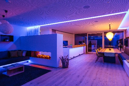 loxone livingroom blue light